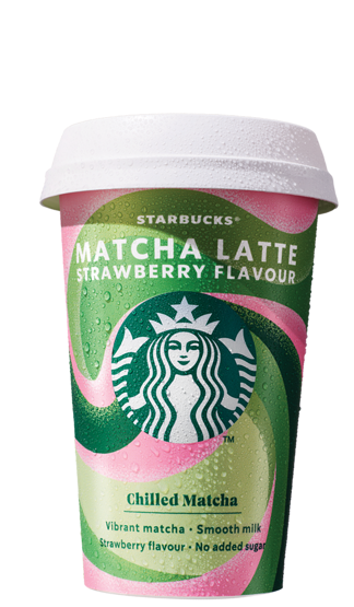 Strawberry flavour Matcha Latte
